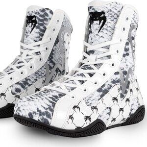 Venum White Snake Boxing Shoes - White ( used once )